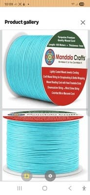 1mm 100 yards spool Elastic Cord Shock Cord Round Stretch Beading String - Thumbnail 2