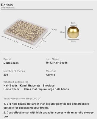 200pcs 10mm Brown acrylic large hole loose beads Jewelry Accessories crafts - Thumbnail 3