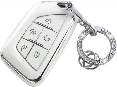 Cadillac Key Fob Cover TPU Case Protector Fits ATS CT5 CT6 XT4 XT5 XTS 5/6 Btn - Image 1