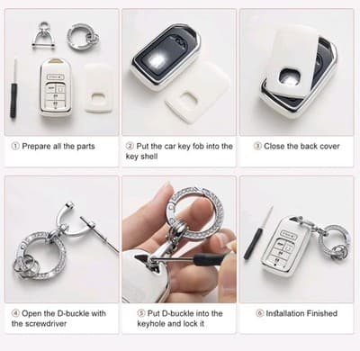 Cadillac Key Fob Cover TPU Case Protector Fits ATS CT5 CT6 XT4 XT5 XTS 5/6 Btn - Thumbnail 4