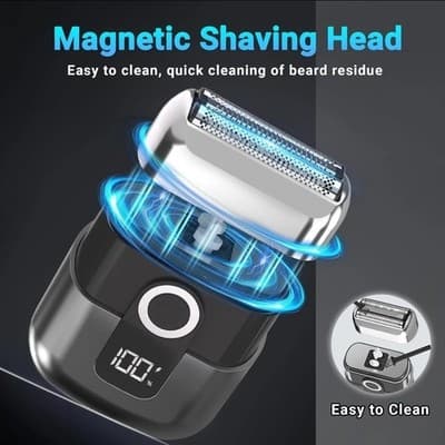 Portable Electric Foil Shaver USB Rechargeable Beard Razor Smooth Finish Fast - Thumbnail 2