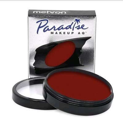 Mehron Paradise AQ Pro Face & Body Paint 1.4oz Red Water Activated Makeup - Image 1