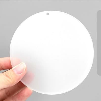 10Pcs 4" Dia Light Weight Acrylic Circles Round Clear Sheet Ornament Blank - Image 1