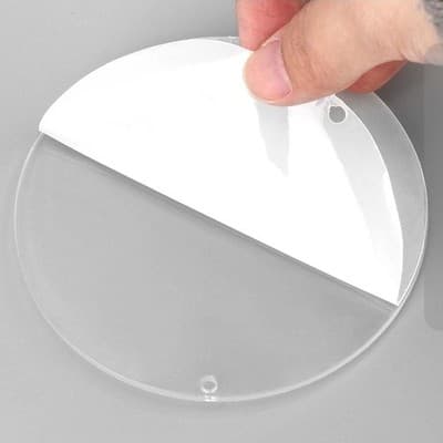 10Pcs 4" Dia Light Weight Acrylic Circles Round Clear Sheet Ornament Blank - Thumbnail 3