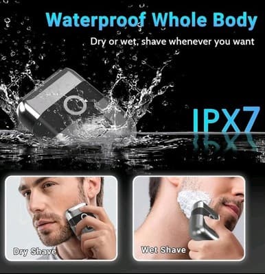 Portable Electric Foil Shaver USB Rechargeable Beard Razor Smooth Finish Fast - Thumbnail 4