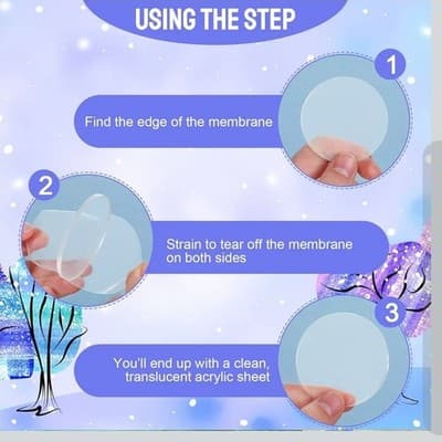 10Pcs 4" Dia Light Weight Acrylic Circles Round Clear Sheet Ornament Blank - Thumbnail 4