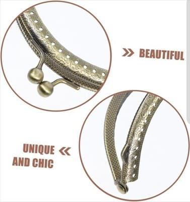 Semicircle Coin Bag Frame Clasp Lock Clip DIY Supplies Purse Bag Making - Thumbnail 3