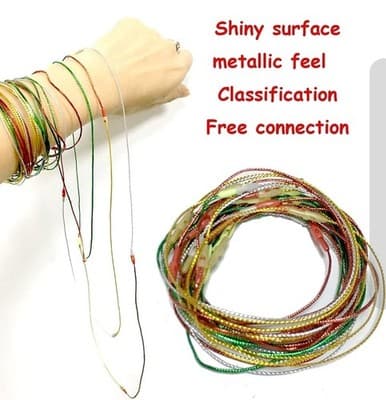 Ornament Hanger Strings 400 PCS Gold Silver Red Green Precut Ropes Hooks - Thumbnail 3