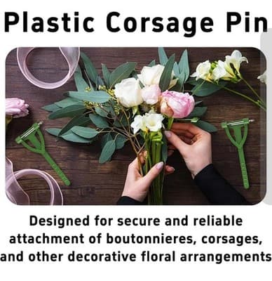 50pcs/Set Prom Flower Corsage Safety Clips Wedding Flowers Pins - Thumbnail 3