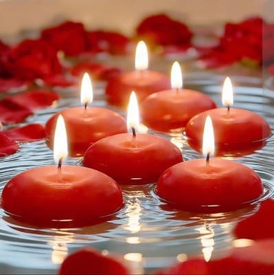 10pcs Red Floating Candles - Small Floating Candles for Centerpieces - Image 1