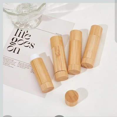 5 Pack 5g Bamboo Lip Balm Tubes Empty DIY Refillable Eco-Friendly Containers - Thumbnail 5