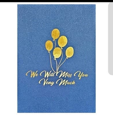 Farewell Guestbook | We Will Miss You Very Much | Blue Silver Party Decor | NEW - Thumbnail 3