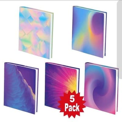 Feela 5-Pack Book Covers | Neon Stretchable Fabric | Fits up to 9'x11' Textbooks - Image 1