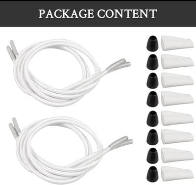 NEW Endoto No-Tie Elastic Laces for Hey Dude Shoes 2 PAIRS! Quick Shipping! - Thumbnail 2