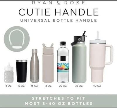 Ryan & Rose Silicone Water Bottle Handle | Fits Stanley Cup NEW Fast Ship! - Thumbnail 2