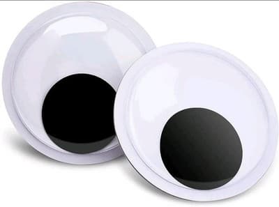 Huge 7.5 Inch Wiggle Eyes Stick-On Googly Eyes for Crafts, Trees, Fun Projects - Image 1
