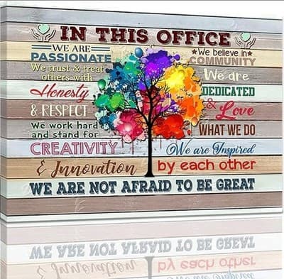 Motivational Canvas Quote Poster In This Office Framed 16x12 Wall Art - Image 1