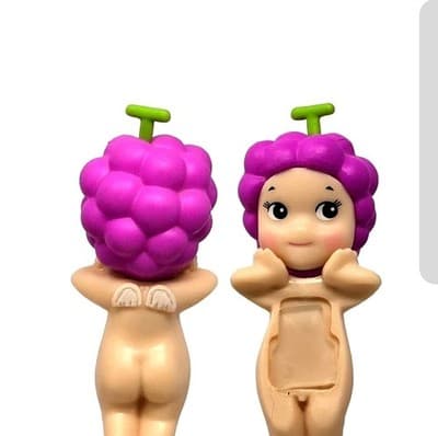3" Fanmade Sonny Angel Style Grape Doll – Phone Charm – Teen Gift - Extra Pads - Image 1