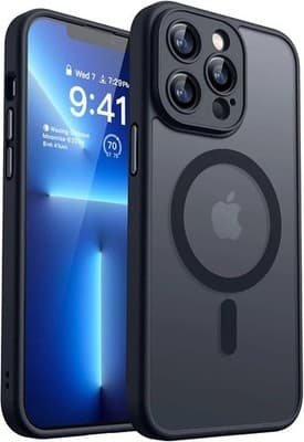Case Only for iPhone 13 Pro Max, Compatible w/ Magsafe, Translucent Matte -Black