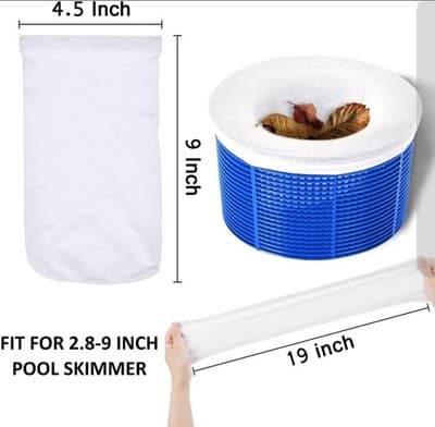 120-Pack Pool Skimmer Socks | Ultra Fine Mesh | Fits All Baskets | Fast Ship - Thumbnail 2