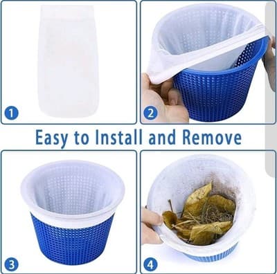 120-Pack Pool Skimmer Socks | Ultra Fine Mesh | Fits All Baskets | Fast Ship - Thumbnail 3