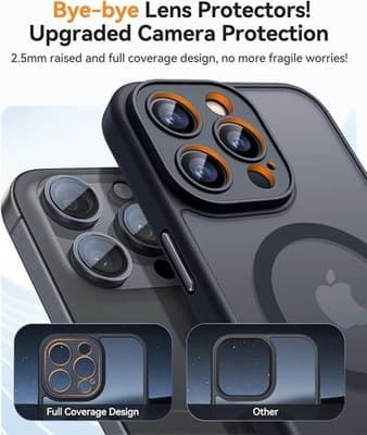 Case Only for iPhone 13 Pro Max, Compatible w/ Magsafe, Translucent Matte -Black - Thumbnail 3