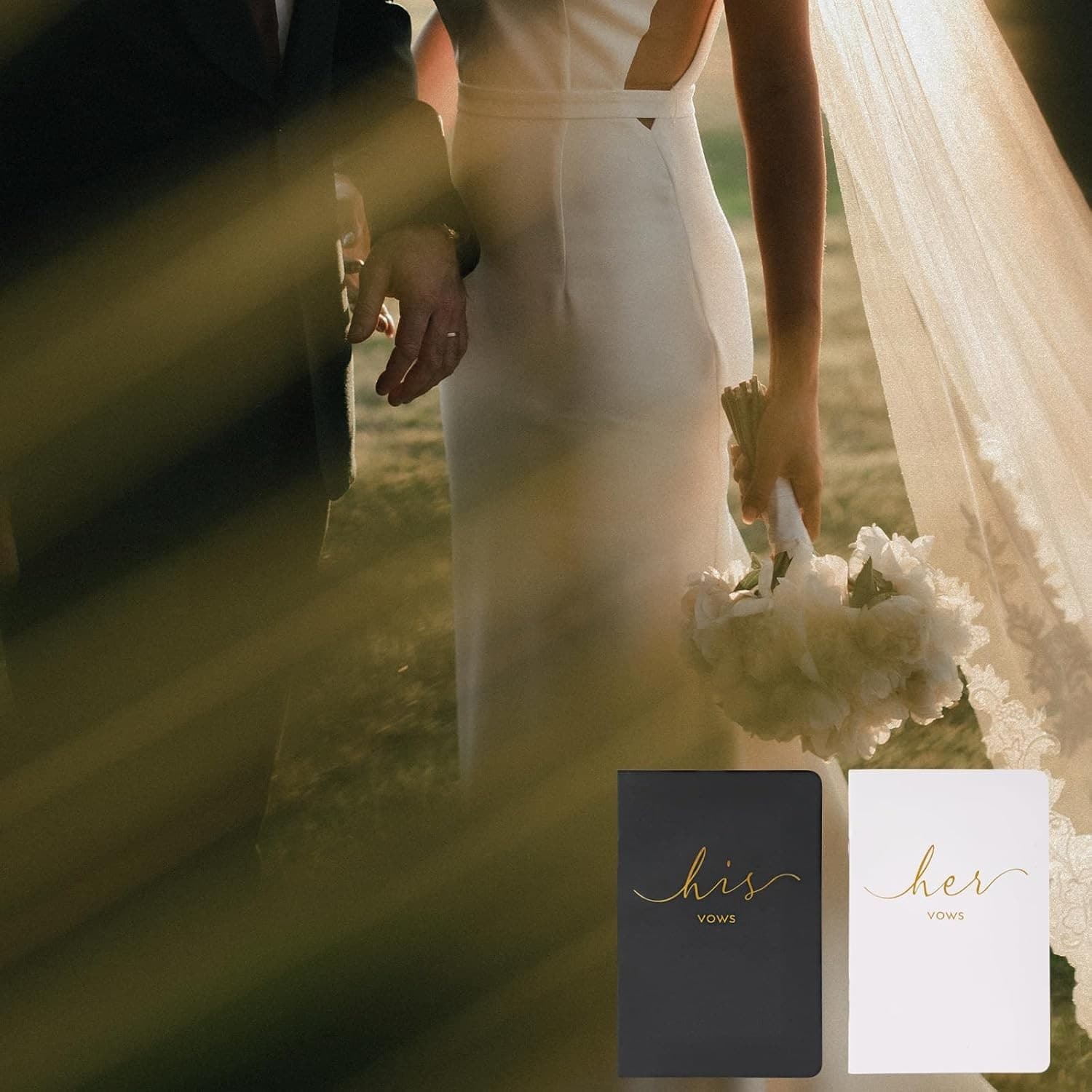 2 Pcs - His & Hers Wedding Vow Journals – Keepsake Gift – Ships Today! - Thumbnail 2