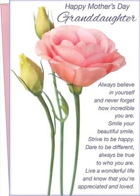 Granddaughter Mother’s Day Card LARGE 10" – Heartfelt Gift From Grandma - Thumbnail 2