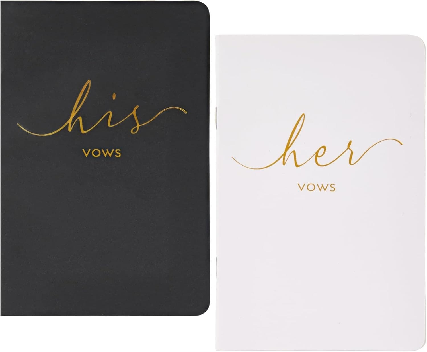 2 Pcs - His & Hers Wedding Vow Journals – Keepsake Gift – Ships Today!