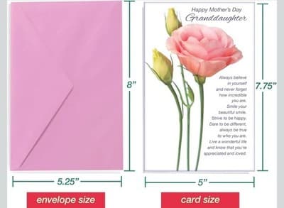 Granddaughter Mother’s Day Card LARGE 10" – Heartfelt Gift From Grandma - Thumbnail 3