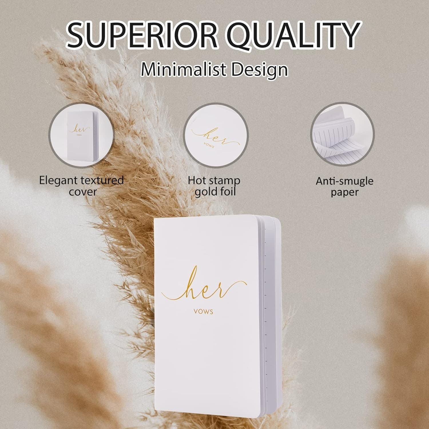 2 Pcs - His & Hers Wedding Vow Journals – Keepsake Gift – Ships Today! - Thumbnail 5