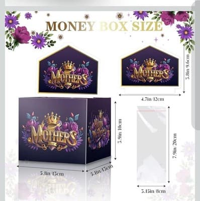 Mother Day Box for Cash Gift, Pull Out Money Box for Mom Day Surprise Money Hold - Thumbnail 3