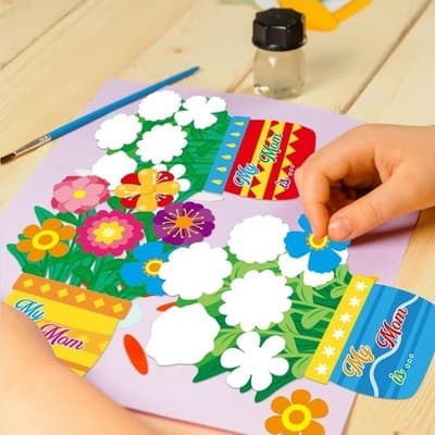 Mother's Day Card Making Kit - 24 Sets of DIY Flower Pot Greeting Cards - Thumbnail 2