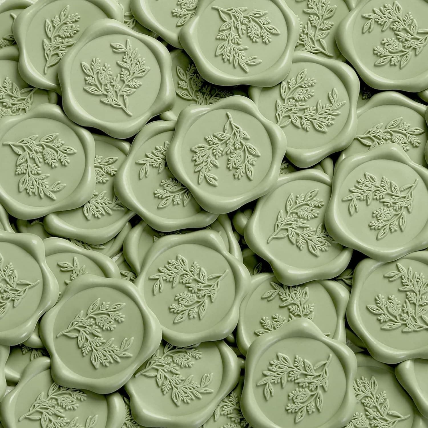 50 Mint Green Wax Seal Stickers | Eucalyptus | Peel & Stick | Elegant Touch NEW! - Thumbnail 4