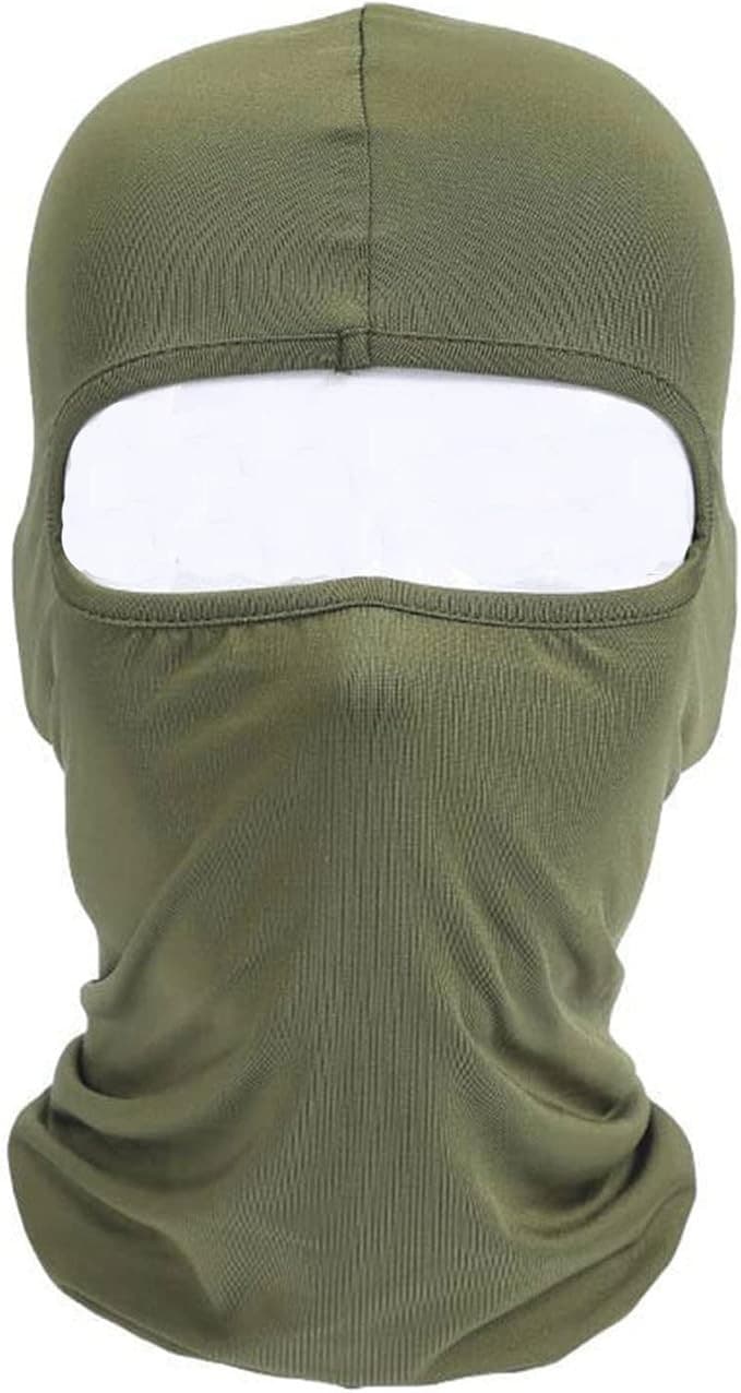 Army Green Balaclava Ski Mask | UV Shield | Unisex | Summer Cooling