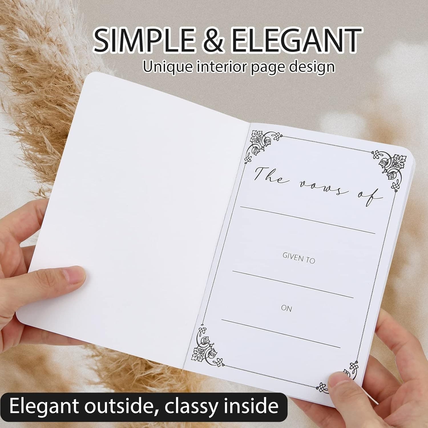 2 Pcs - His & Hers Wedding Vow Journals – Keepsake Gift – Ships Today! - Thumbnail 3