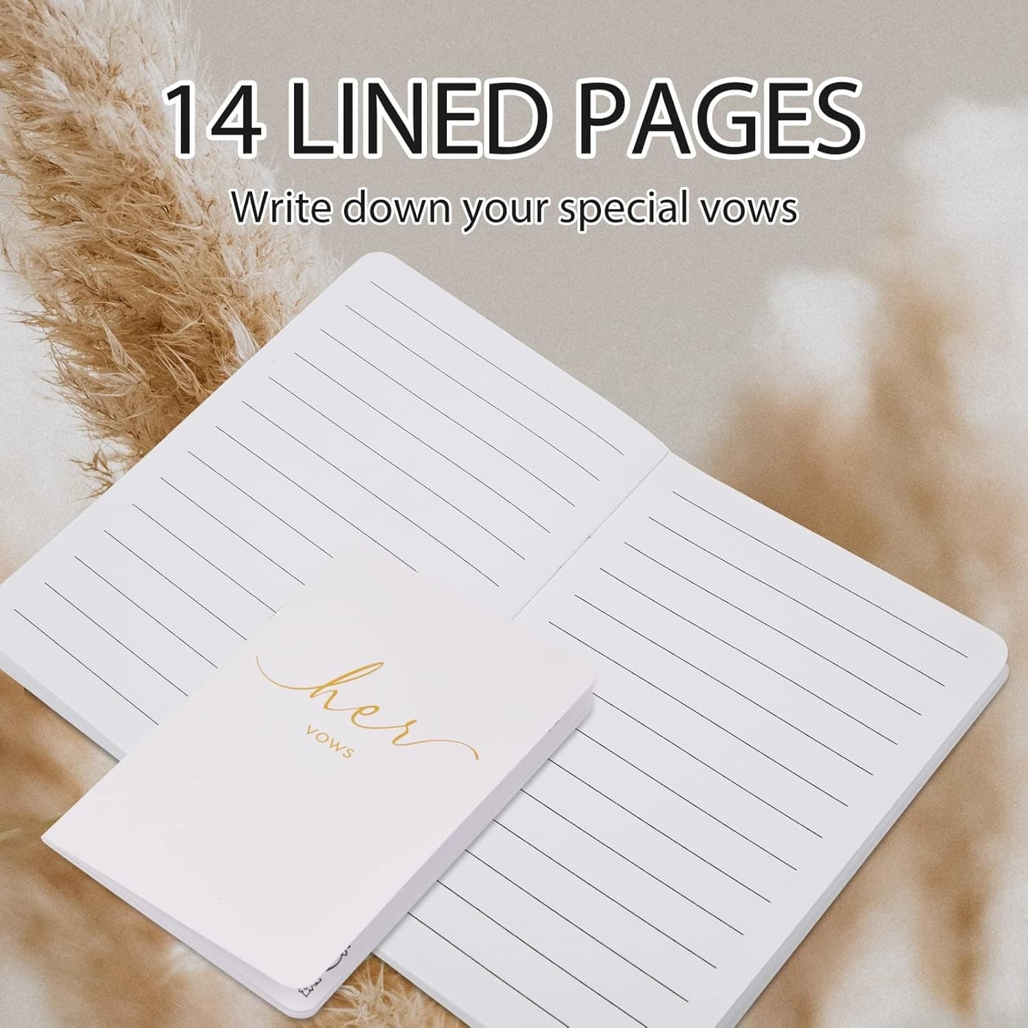 2 Pcs - His & Hers Wedding Vow Journals – Keepsake Gift – Ships Today! - Thumbnail 7