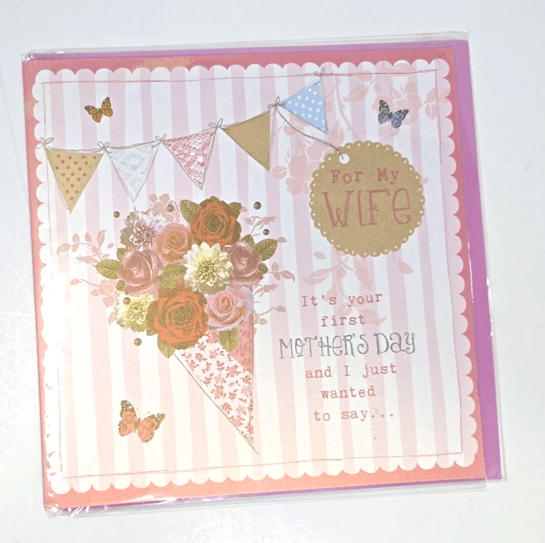 Large "For my Wife on" Mother's Day Cards