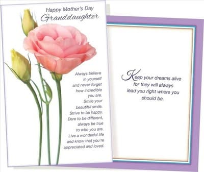 Granddaughter Mother’s Day Card LARGE 10" – Heartfelt Gift From Grandma - Thumbnail 4