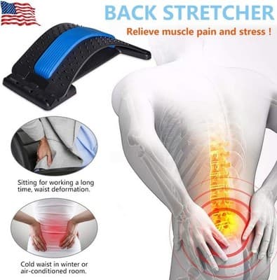 Back Stretcher for Lower Back Pain Relief, 3 Level Adjustable Lumbar Cracker Boa - Thumbnail 2