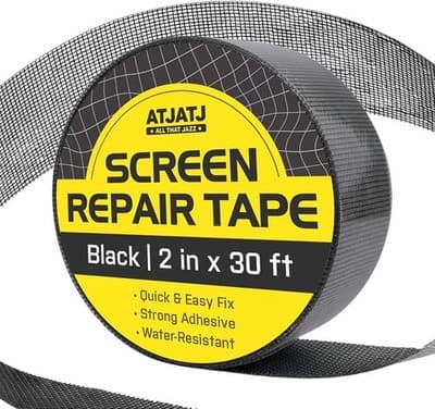 2in x 30ft (360in) Window Screen Repair Tape, Screen Door Replacement Kit,...