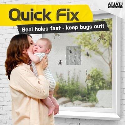 2in x 30ft (360in) Window Screen Repair Tape, Screen Door Replacement Kit,... - Thumbnail 4