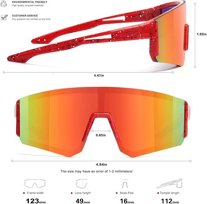 2 pack - Youth Baseball Sunglasses UV400 | Kids Sports Glasses NEW Fast Ship - Thumbnail 3