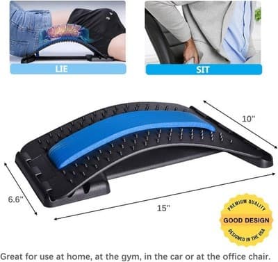 Back Stretcher for Lower Back Pain Relief, 3 Level Adjustable Lumbar Cracker Boa - Thumbnail 7