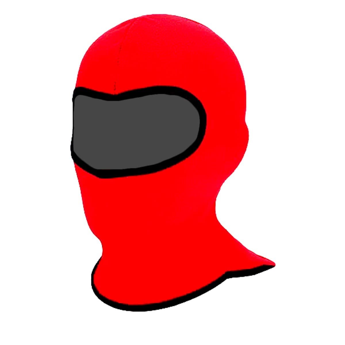 Balaclava Ski Mask | Red w/Black Trim | UV Shield | Unisex | Summer Cooling