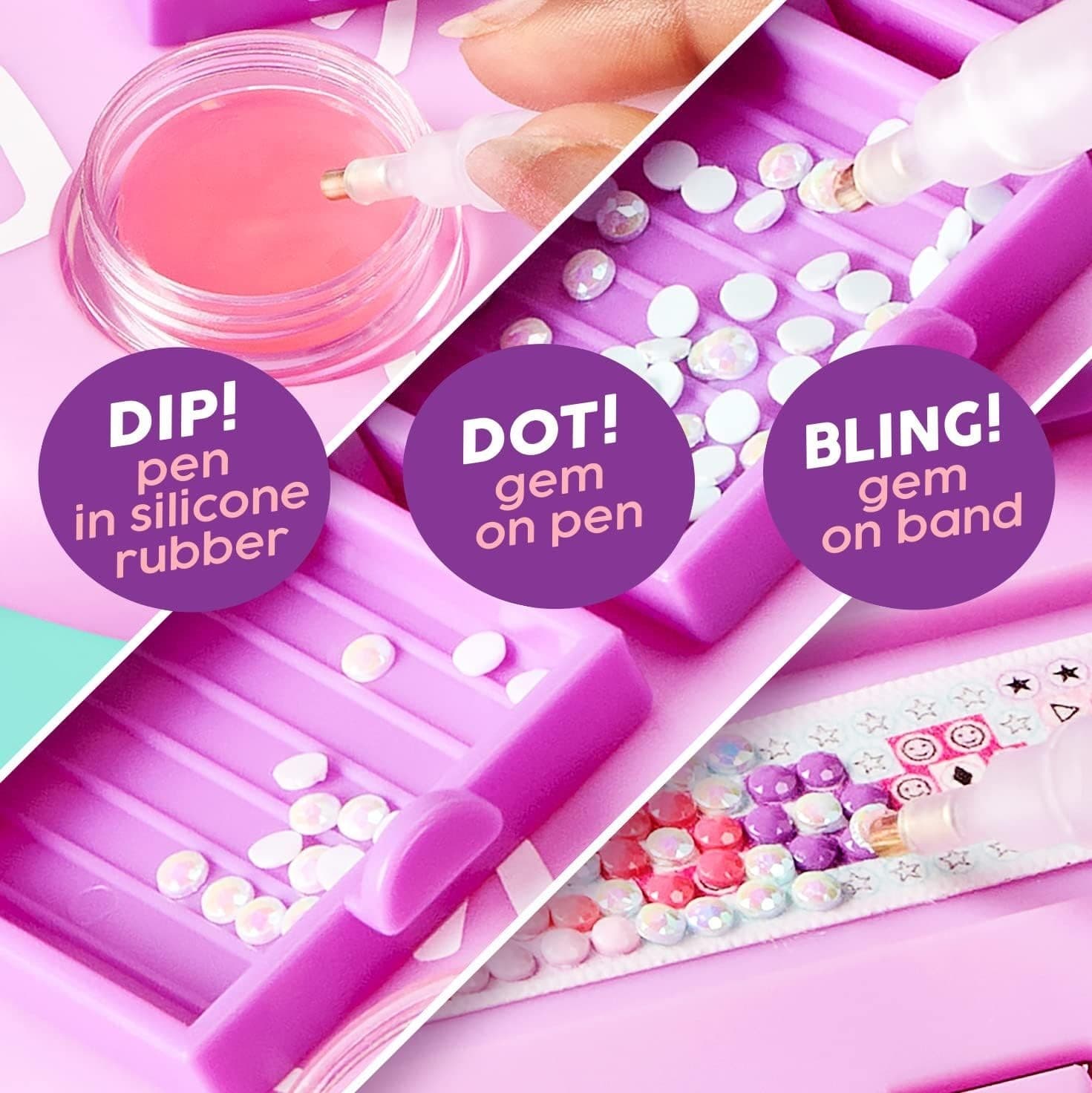 Blingles Bands DIY Gem Friendship Bracelet Kit Starter Pod Makes 5 Bracelets - Thumbnail 4