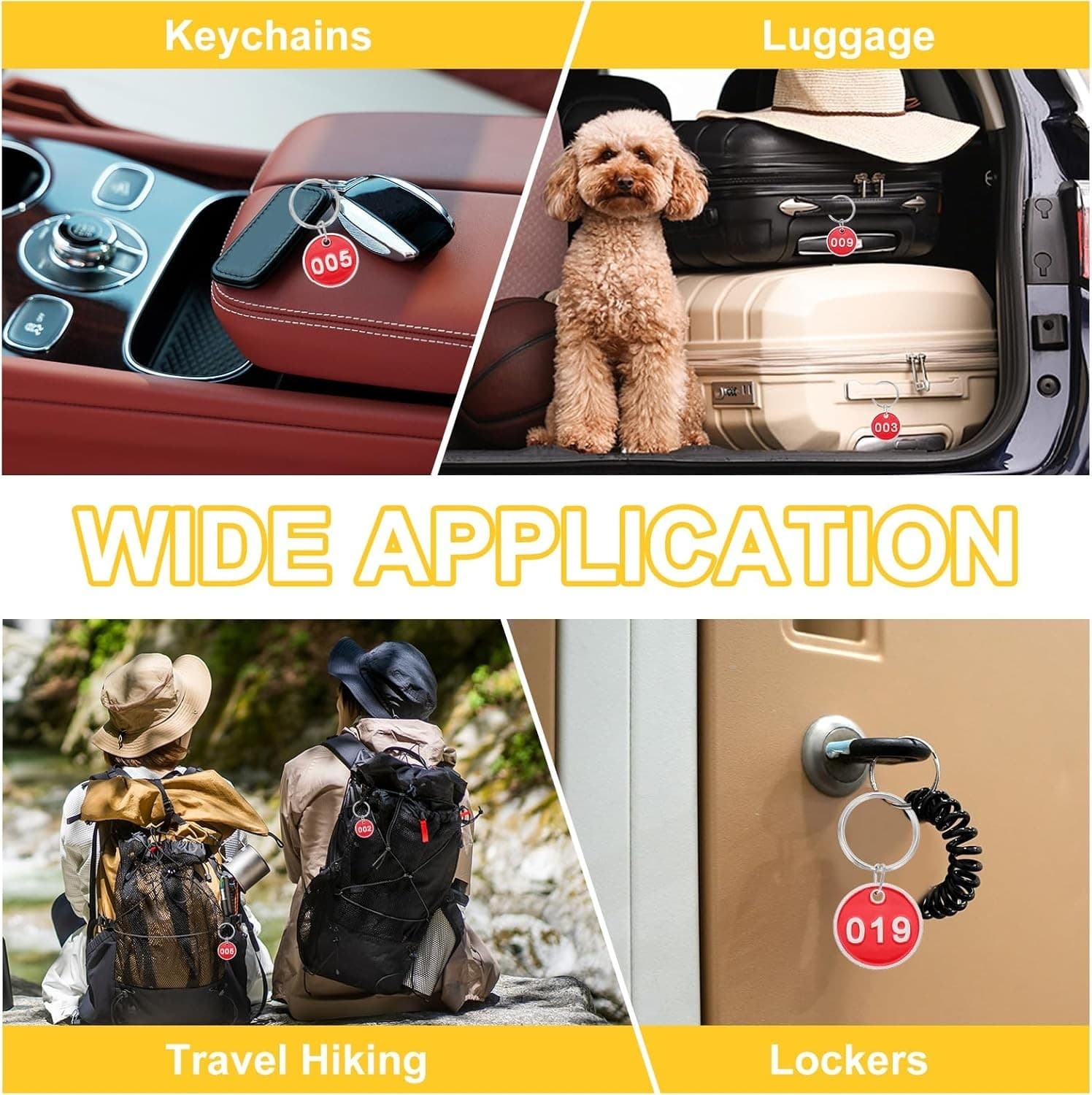 50 Red Round Key Tags – Numbered 151–200 – Durable Metal ID Tags – Buy Now! - Thumbnail 5