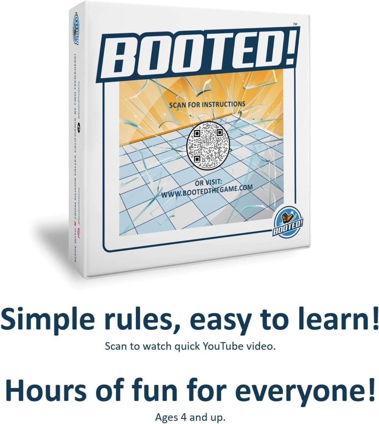 Booted Board Game Fun Easy Strategy Family Game Ages 4+ Xmas Gift - Thumbnail 4