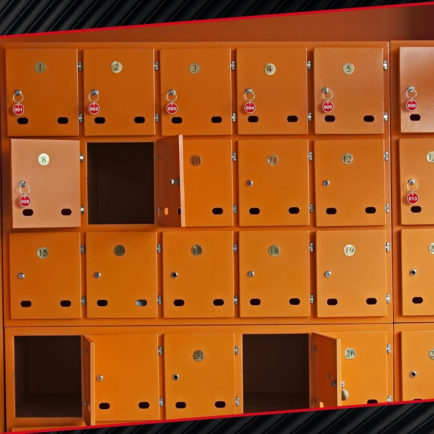 50 Red Round Key Tags – Numbered 151–200 – Durable Metal ID Tags – Buy Now! - Thumbnail 12