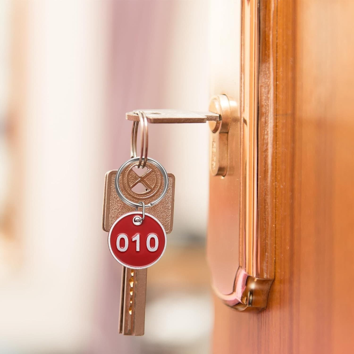 50 Red Round Key Tags – Numbered 151–200 – Durable Metal ID Tags – Buy Now! - Thumbnail 14